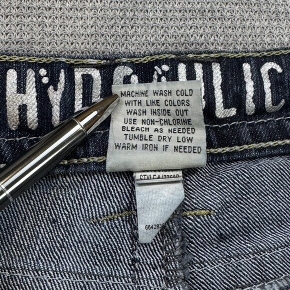 Hydraulic Womens Blue Distressed Denim Capri Jeans Low Rise Straight Size 5/6 - Picture 12 of 12